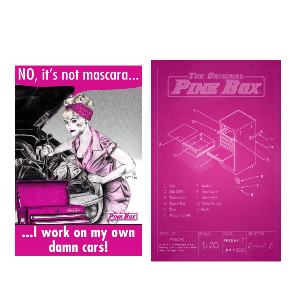 The Original Pink Box PB25LTM Auto Locking Tape Measure, 25ft, Pink